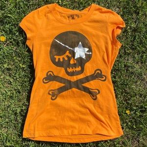 FRZ Orange Skull & Crossbones Shirt Juniors Large